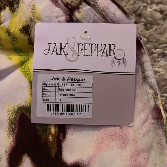 Jak & Peppar harem pants kids size 7 violet haze NWT - Picture 4 of 4